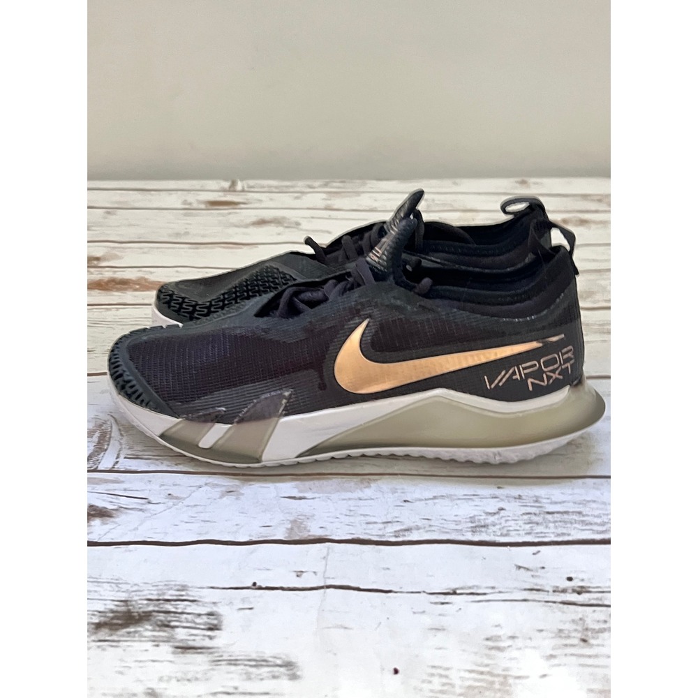 Nike Court Air Zoom Vapor NXT Black Bronze Tennis Shoes CV0742-002 Womens 7.5